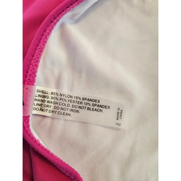 Aqua Eve Womens Halter Tankini Bandeau Swimsuit Two-Piece Set Size Large Pink - Picture 10 of 10